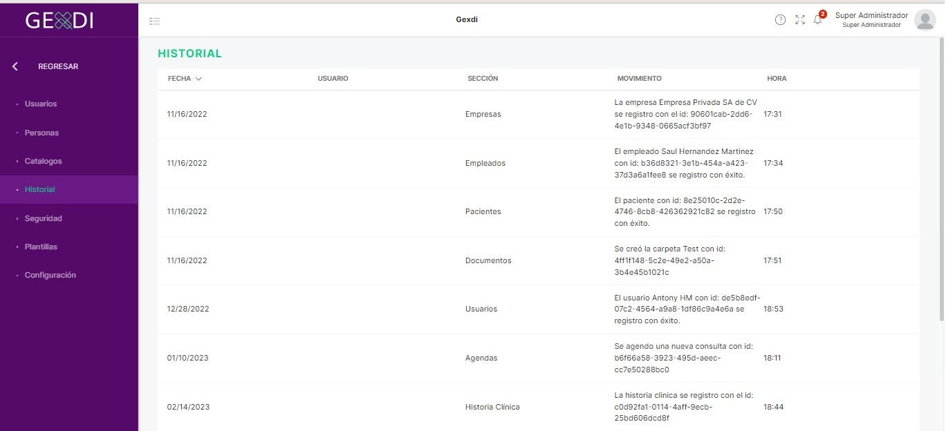 Historial